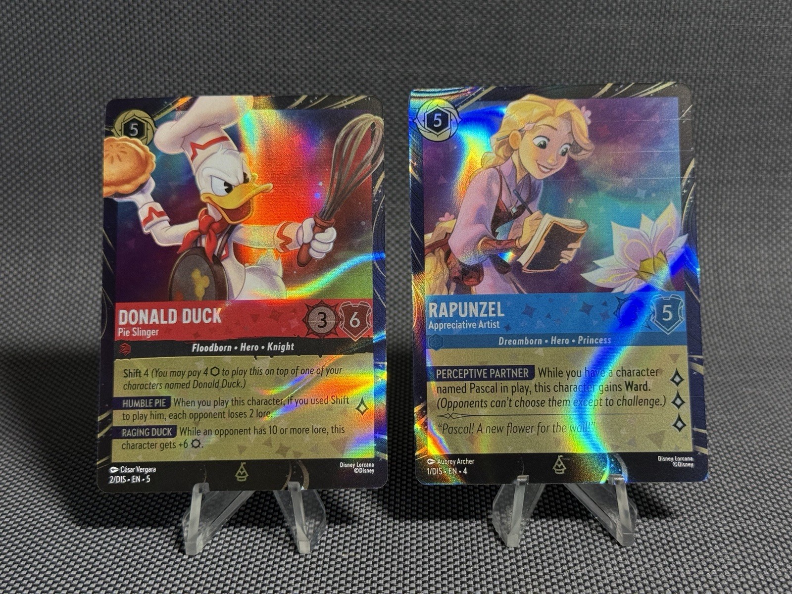 Disney Lorcana Donald Duck & Rapunzel Magical Places Epcot Cards With Questbook