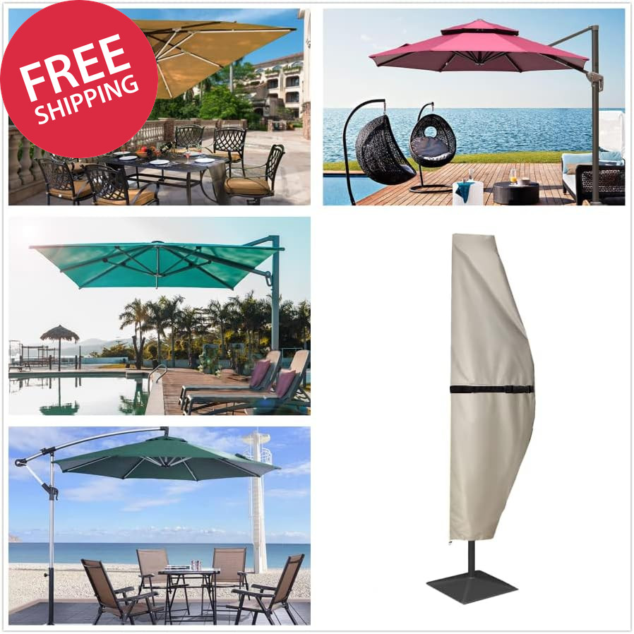 Patio Umbrella Cover, Outdoor Offset Banana Style Cover, Fits Cantilever Offset