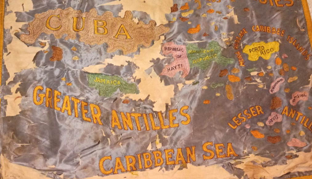C1920 NY Afro-Caribbean Fraternal/Mutual Aid Society Banner~The Antillean League