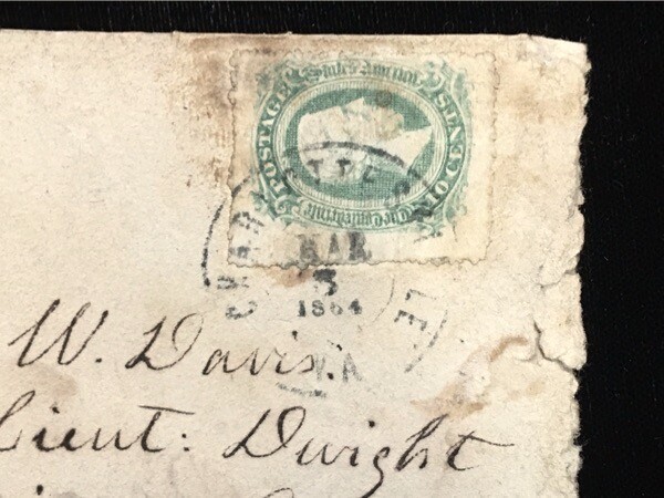 VA CHARLOTTESVILLE 1864 CONFEDERATE TURNED COVER CSA #12F RARE ON COVER