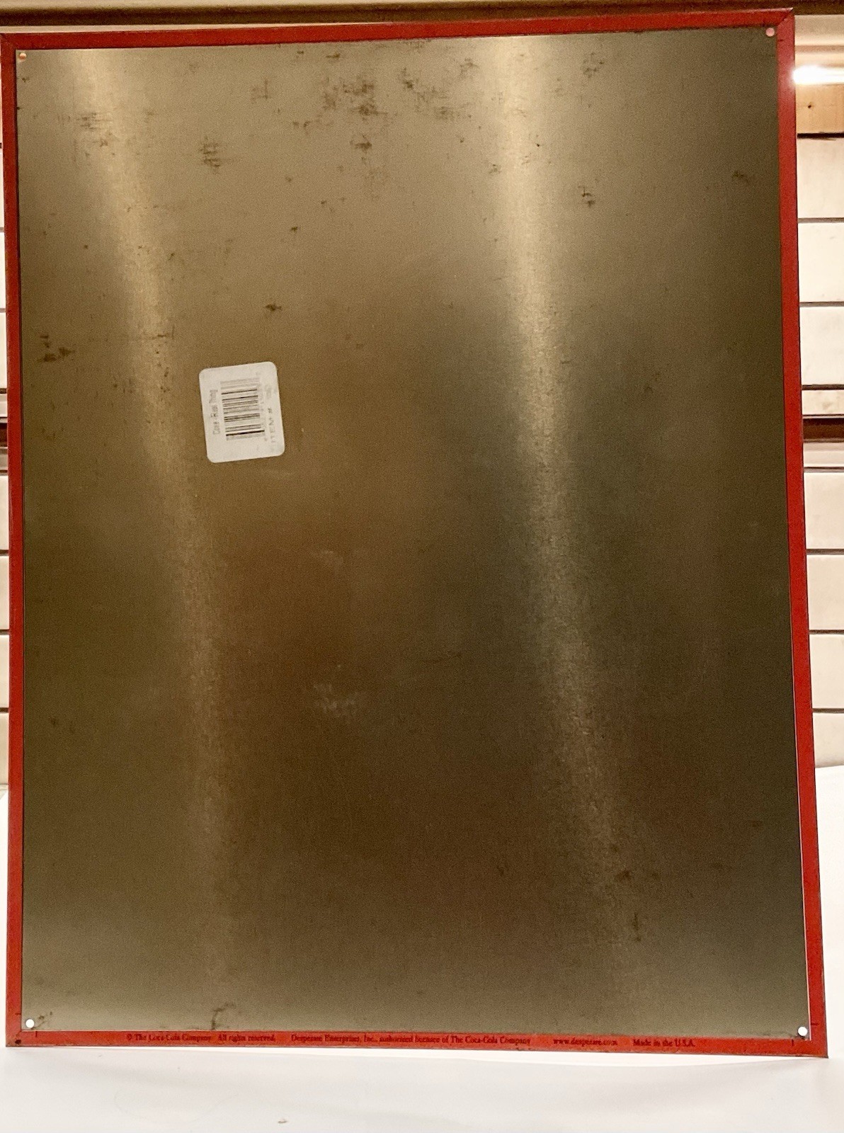 Coca-Cola It's the real thing DRINK Coca-Cola Tin Sign GOOD CONDITION 16X12 1/2"