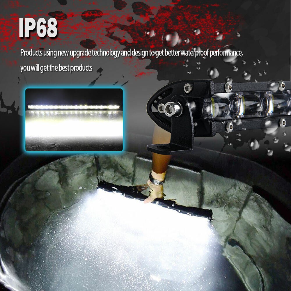 Fit Can Am Maverick X3 & Max Shock Tower 14" LED Light Bar +Mount Bracket+Wire