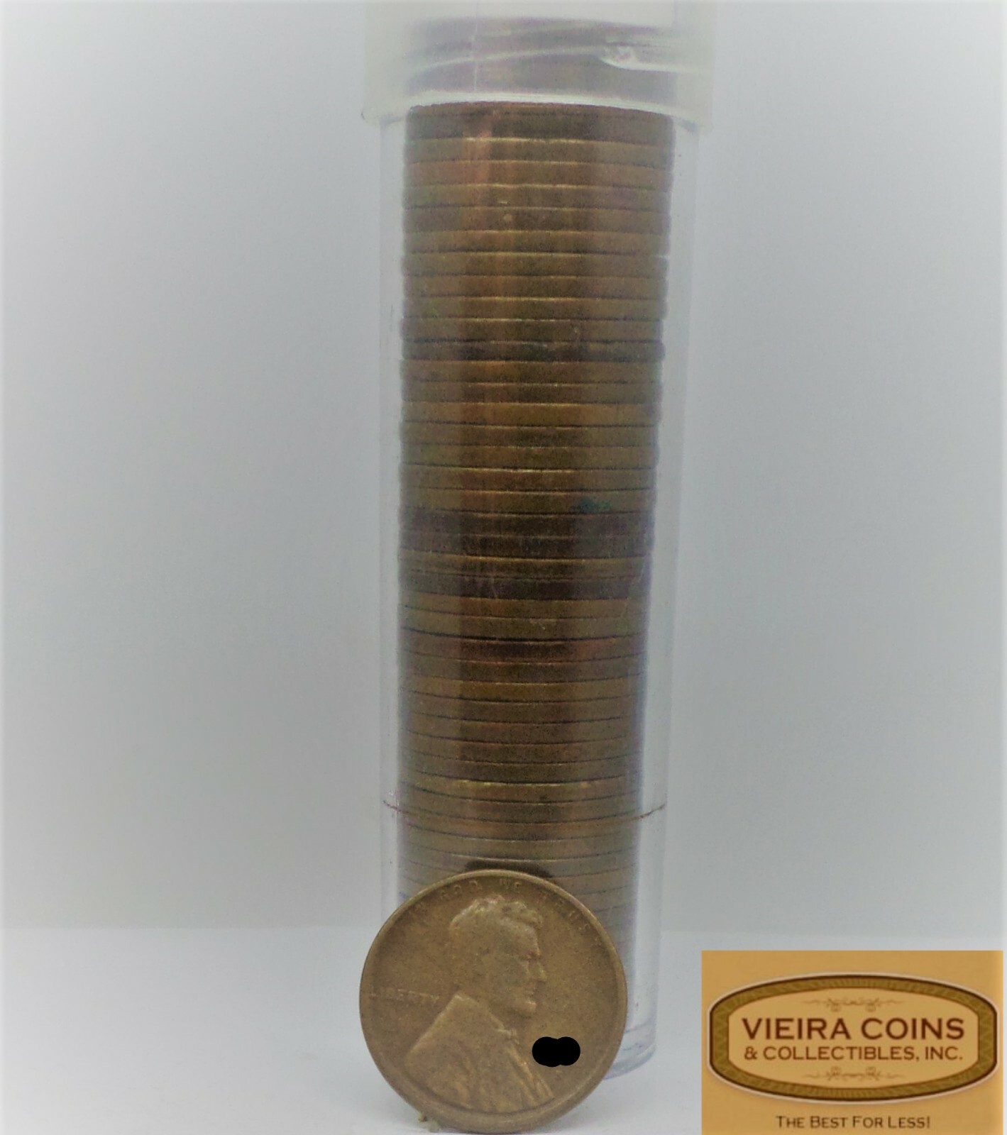 1920 to 1929 - ROLL of 50 Lincoln Wheat Cent, Mixed Common Dates,  - D2A