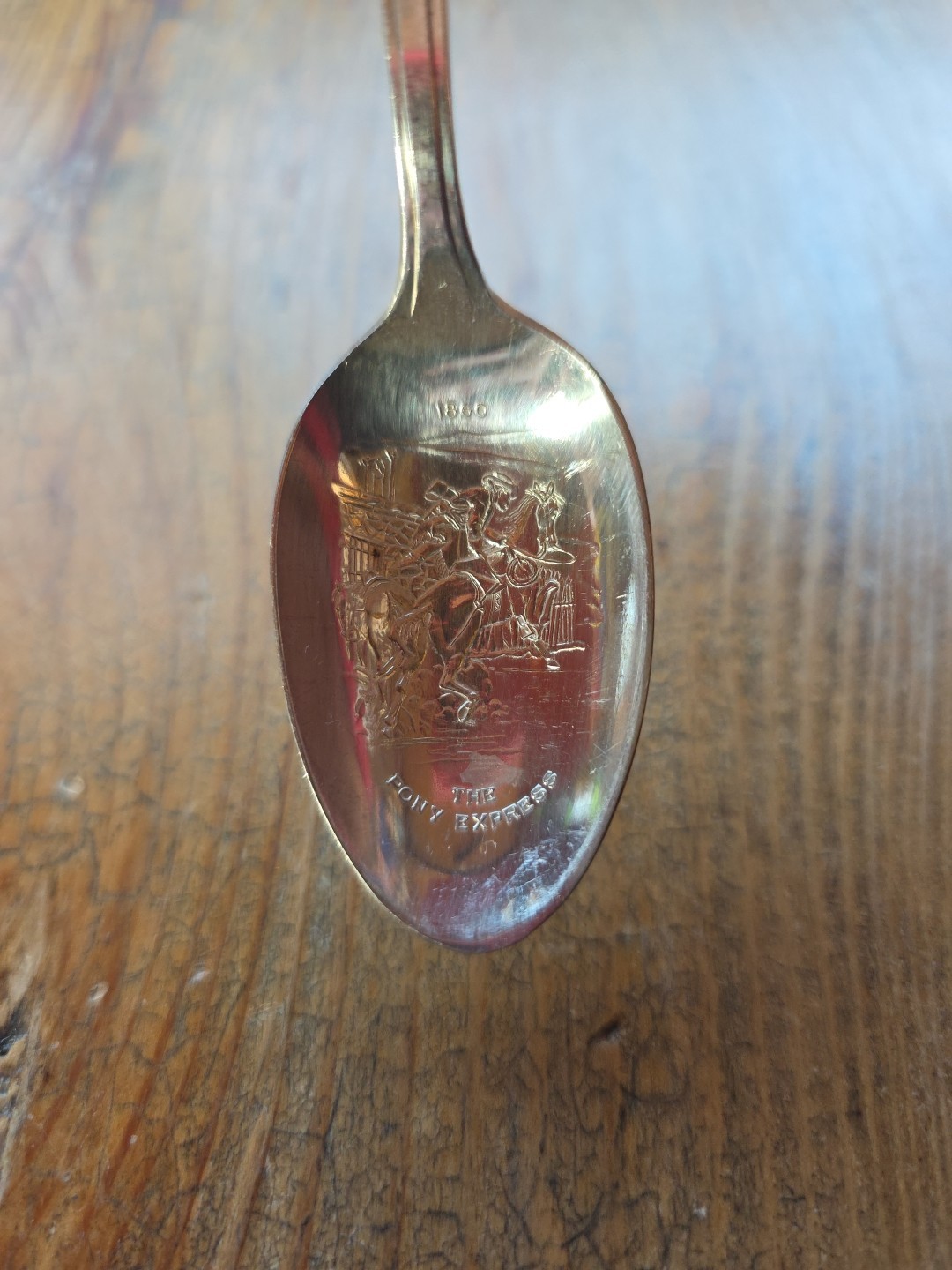 Vintage James Buchanan 1860 The Pony Express Silverplate Spoon Wm Rogers 6.5"