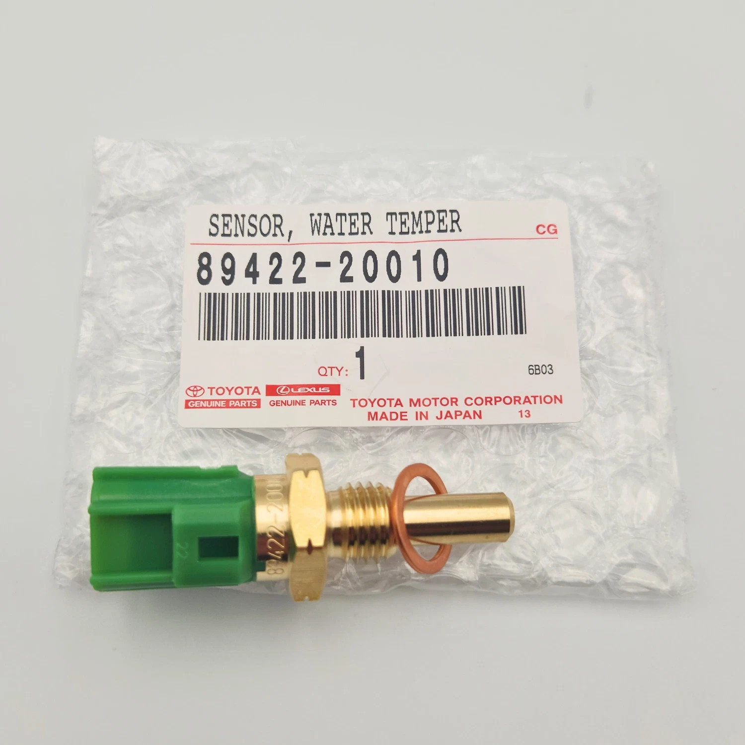 Genuine Toyota 89422-20010 Water Temperature Sensor & Washer (For E.F.I.)