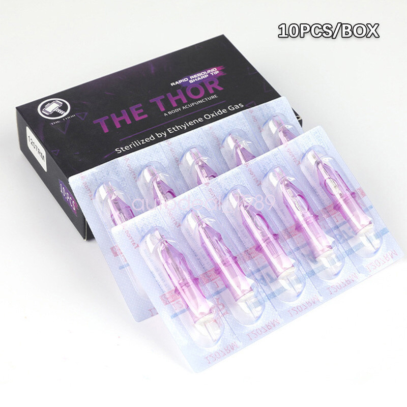 Disposable 10Pcs Sterile Tattoo Machine Nozzle Needle Tube Tips RL RM RS M1