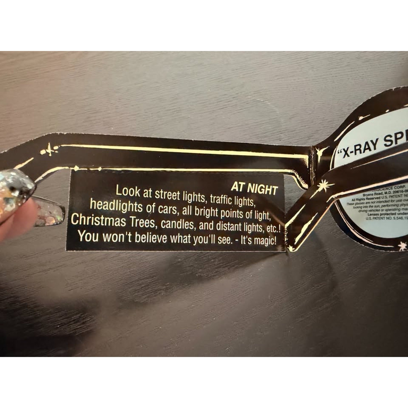 Novelty Retro Cardboard X-Ray Vision Glasses