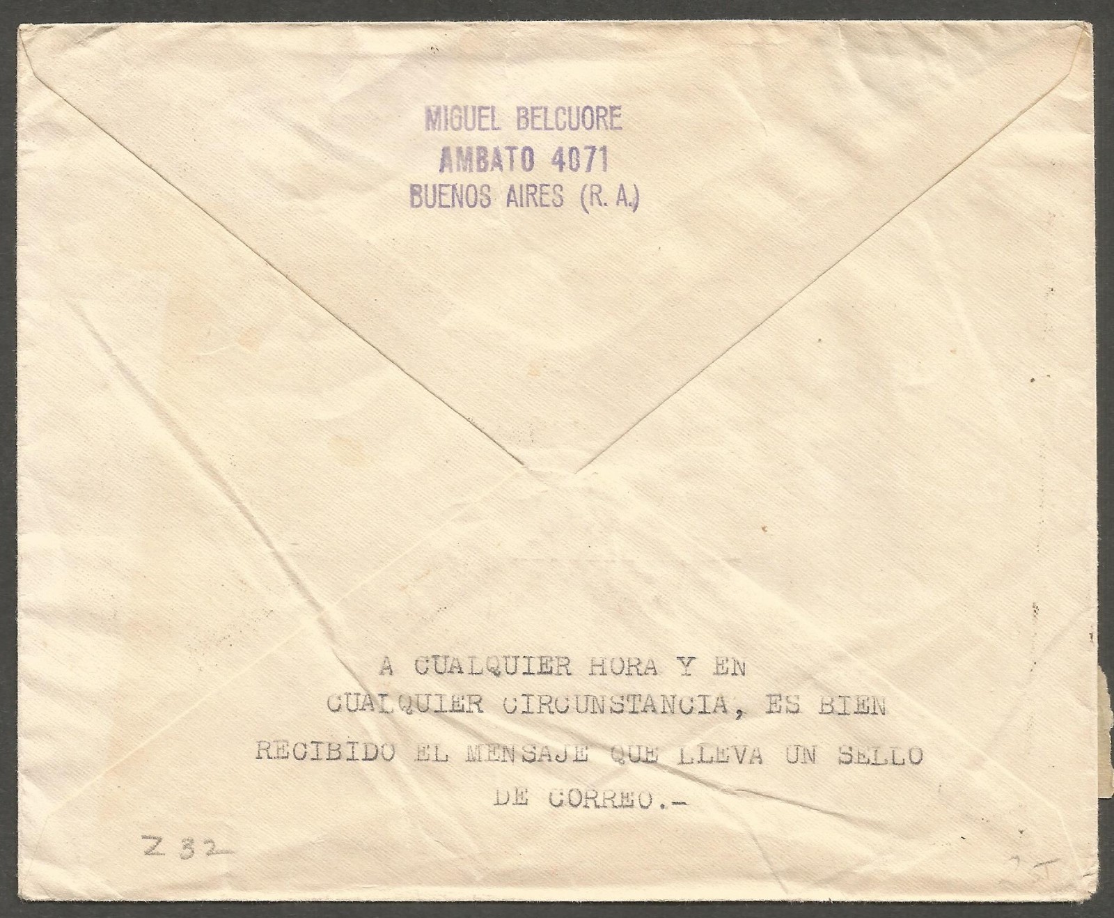 ARGENTINA 1943 Registered Cover Buenos Aires to Ecuador