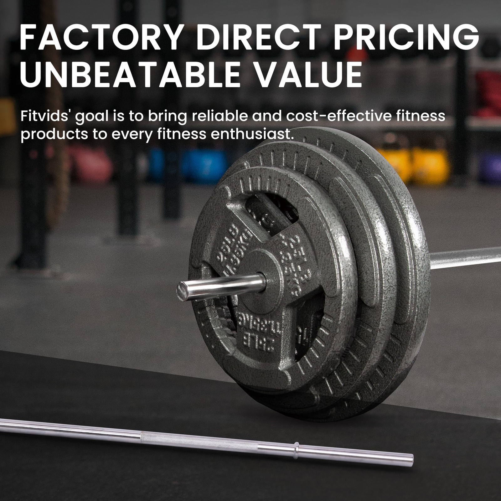 7FT Standard Weightlifting Barbell Chrome Plated Solid Steel Bar