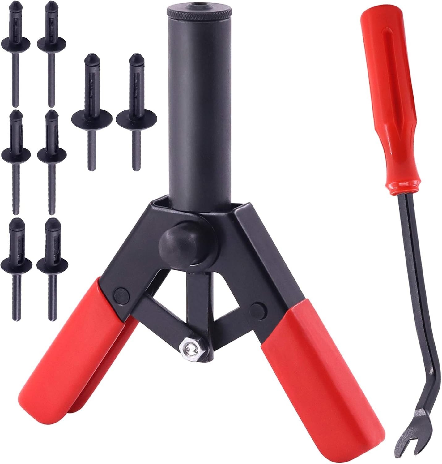 Lightweight Plastic Rivet Gun with 4 Sizes of Nylon Rivets for Easy Handling