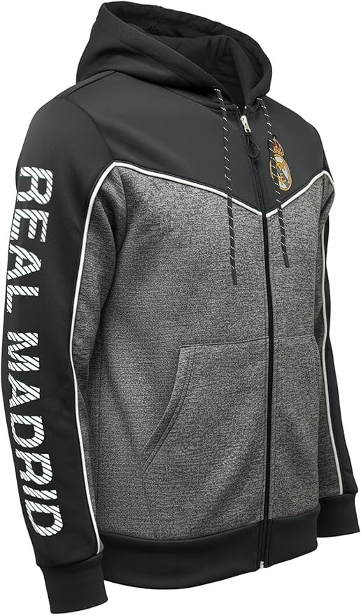 Icon Sports Real Madrid Full Zip Hoodie Official Licensed Polyester