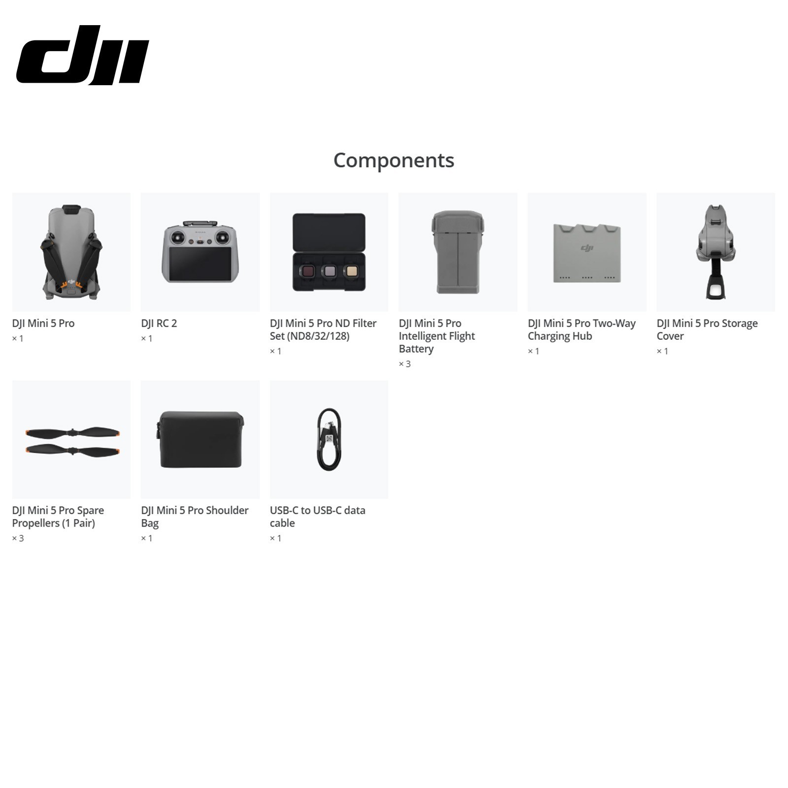 DJI Mini 5 Pro Fly More Combo (DJI RC 2) Camera Drone (3 Batteries)=