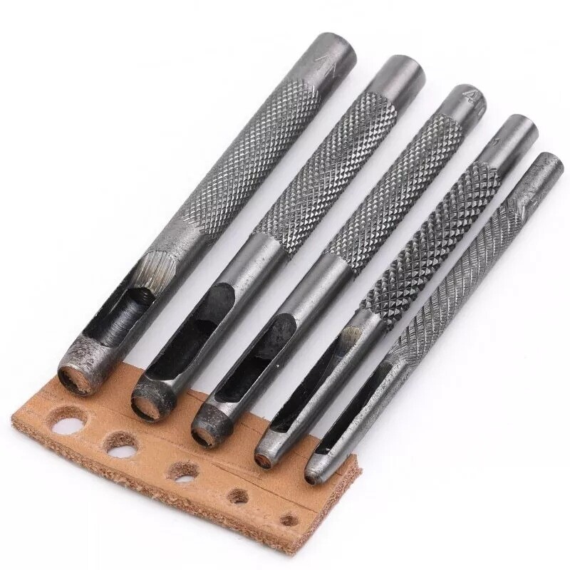 1-11mm Leather Hole Punch Round Steel Hole Punch Set Leather Punch Tool for Belt