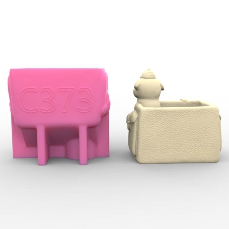 Jewelry Storage Boxes Resin Mold DIY Concrete Flower Pot Pen Holder Mold Home