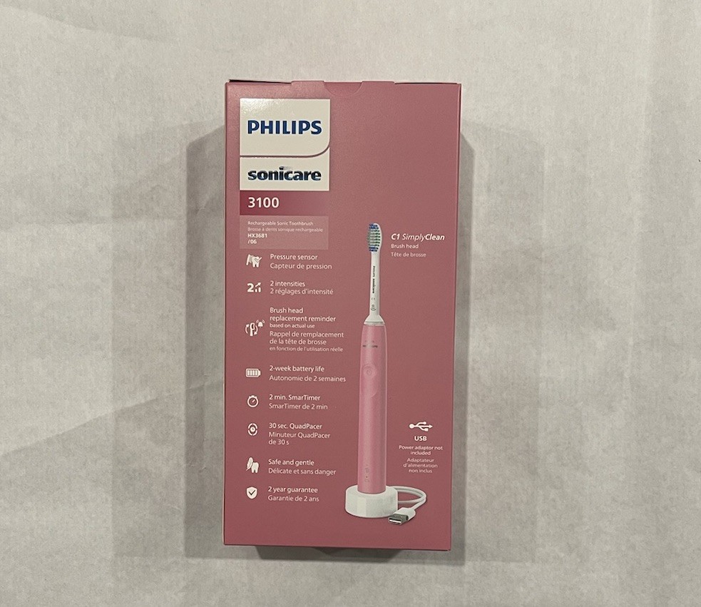 Philips Sonicare 3100 Rechargeable Electric Toothbrush Pink ( HX3681/06) NEW