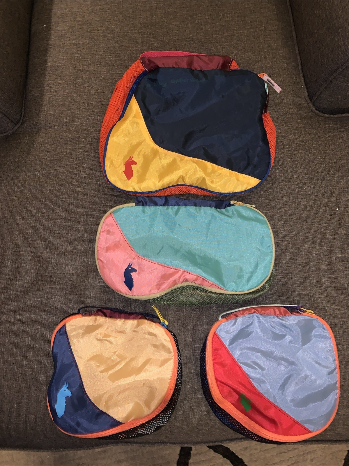 Cotopaxi Packing Cube 4 Pack ~  Colorful Packing Cubes ~ 3 Sizes