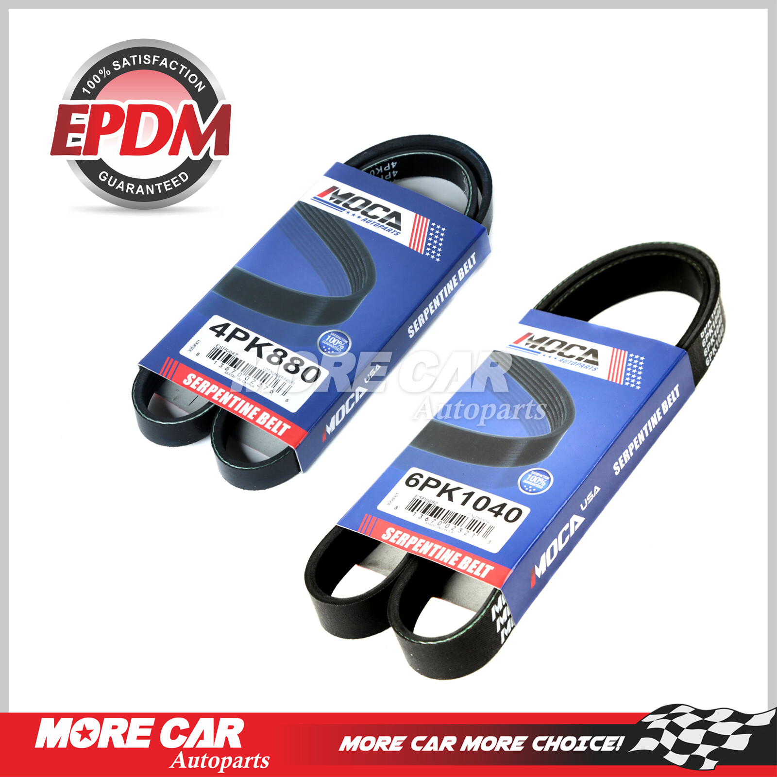 EPDM 4PK880-6PK1040 FOR TOYOTA SIENNA SERPENTINE BELT SET ALTERNATOR/AC PS