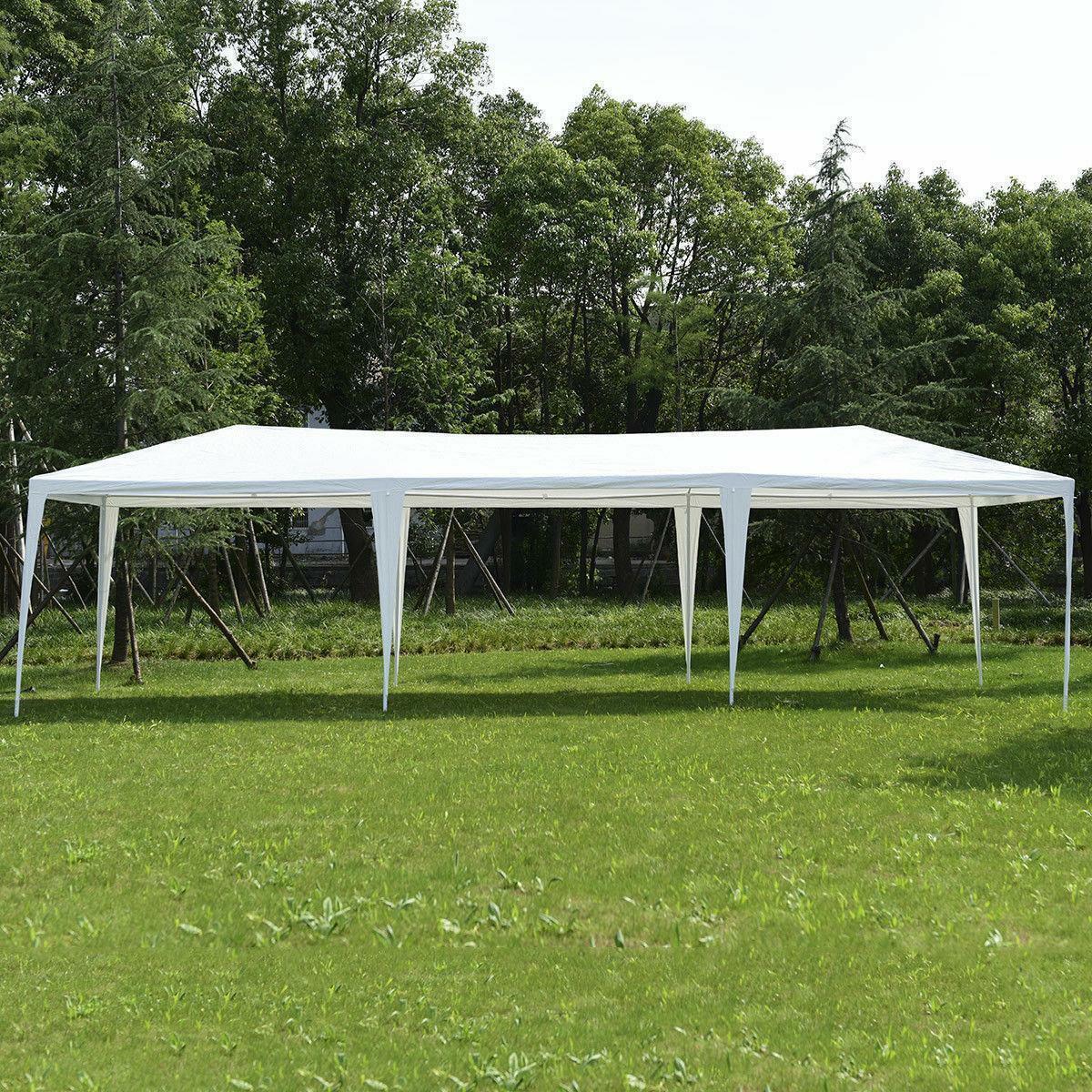 10'x30' Canopy Party Wedding Tent Outdoor Gazebo Pavilion With 5 Removable Walls