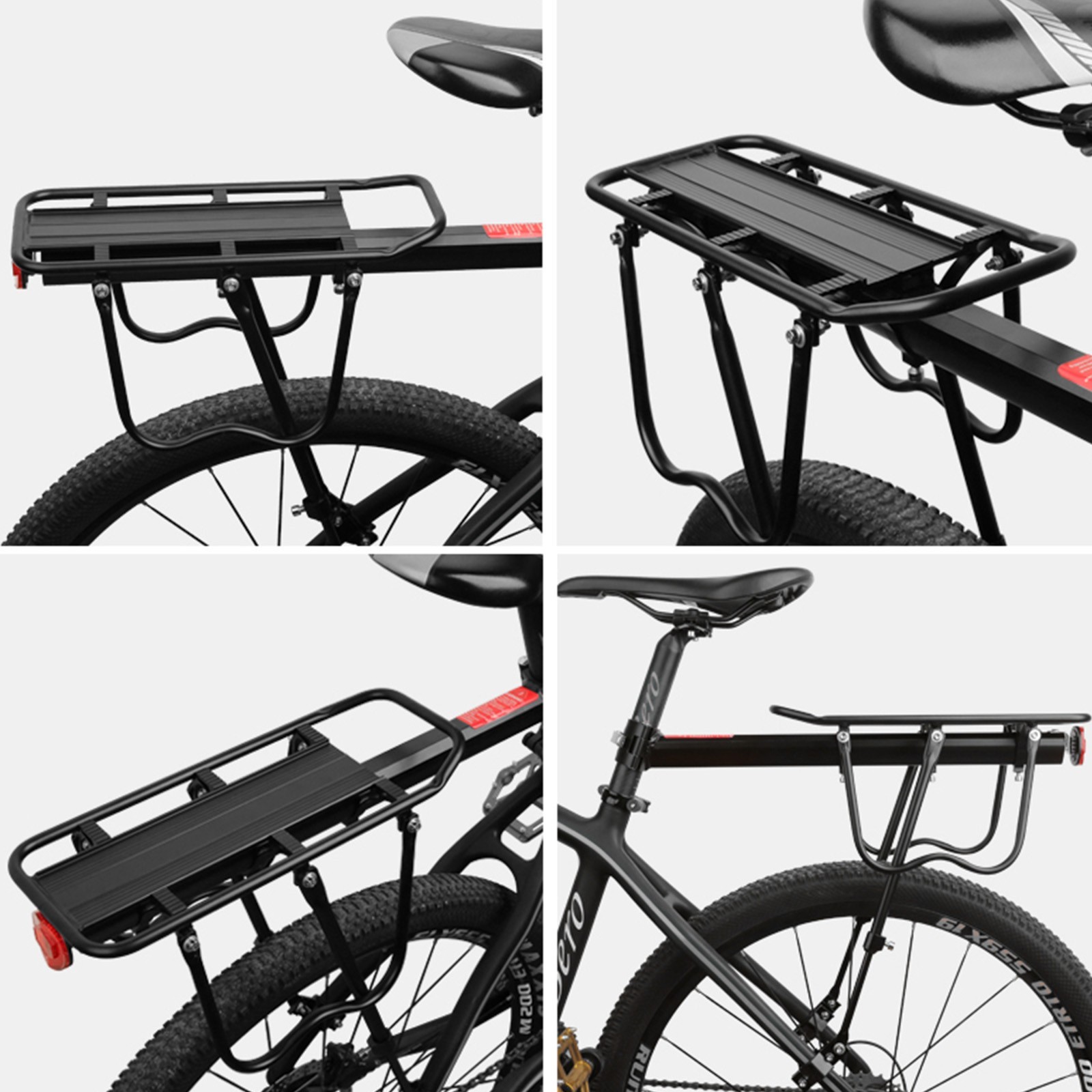 Rear Bike Rack Bicycle Cargo Rack Luggage Carrier Holder Seat Frame Pannier Rack