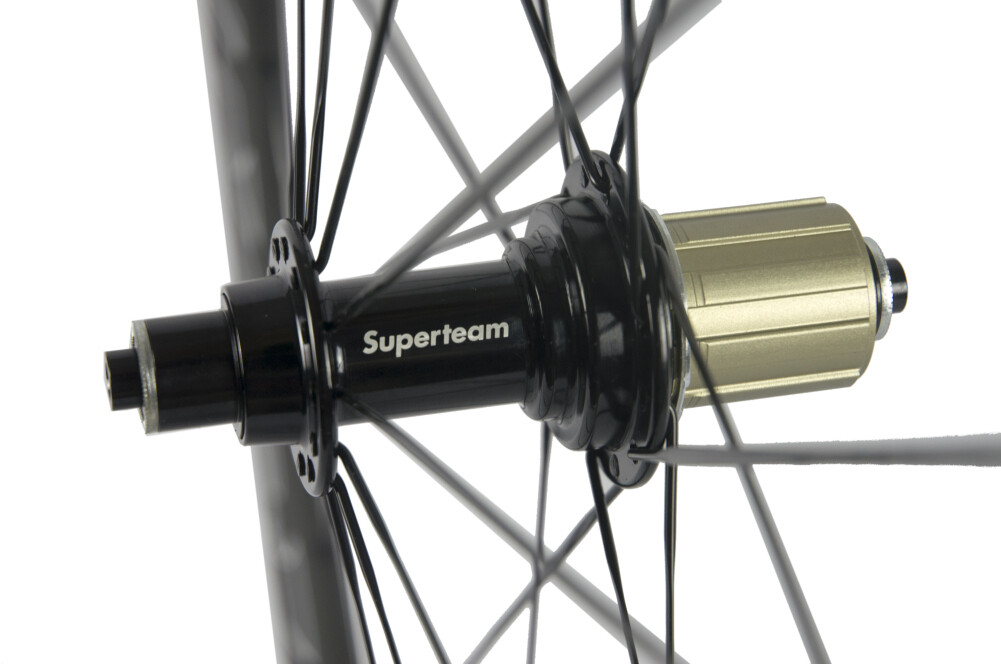 Superteam Carbon Wheels 50mm 23mm Clincher Road Bike Carbon Wheelset 3K Basalt