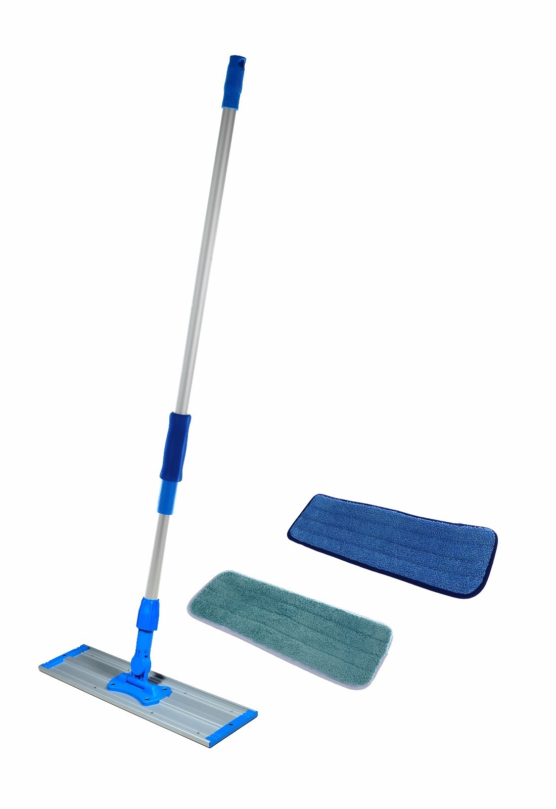 24" Real Clean Commercial Mop Kit Frame, Pole, 2 Microfiber Pads