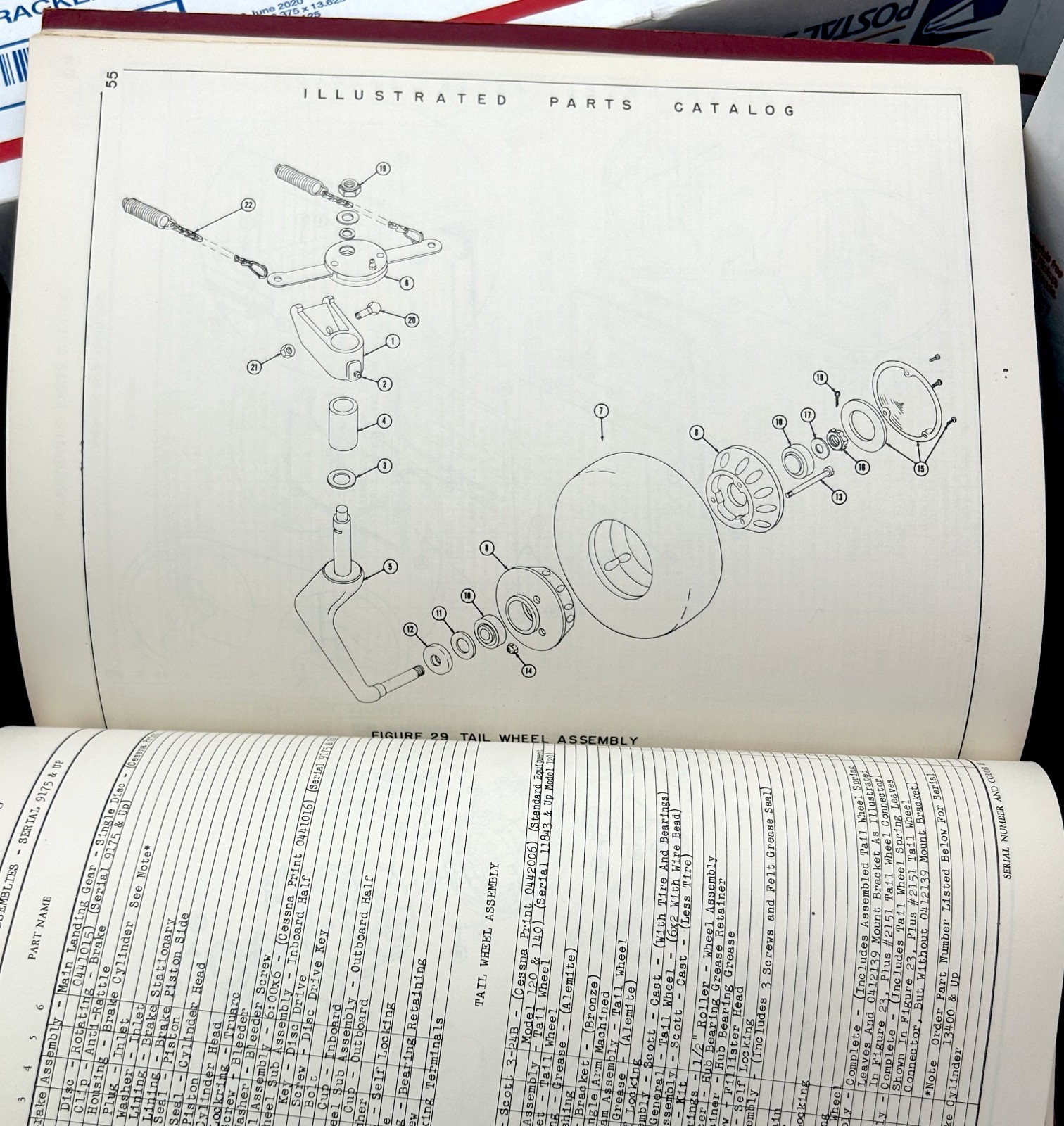1954 Cessna parts catalog model 120 and 140