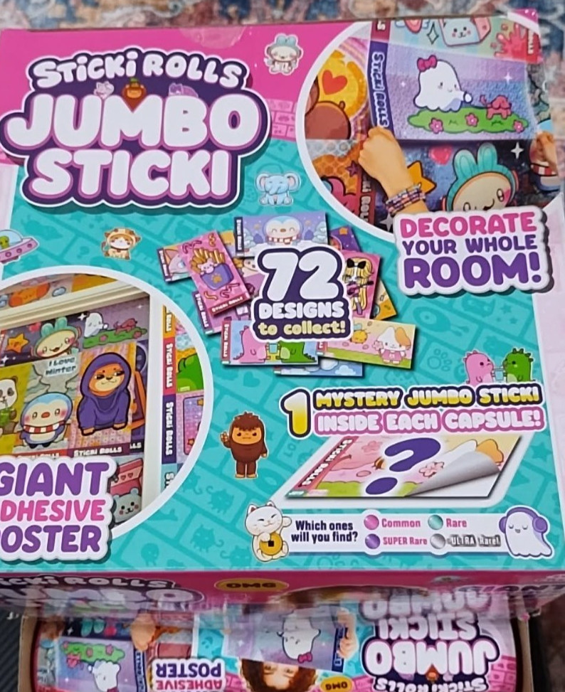 STICKI ROLLS JUMBO STICKI FULL CASE 25X Brand New In Box UNOPENED LOT OF 25