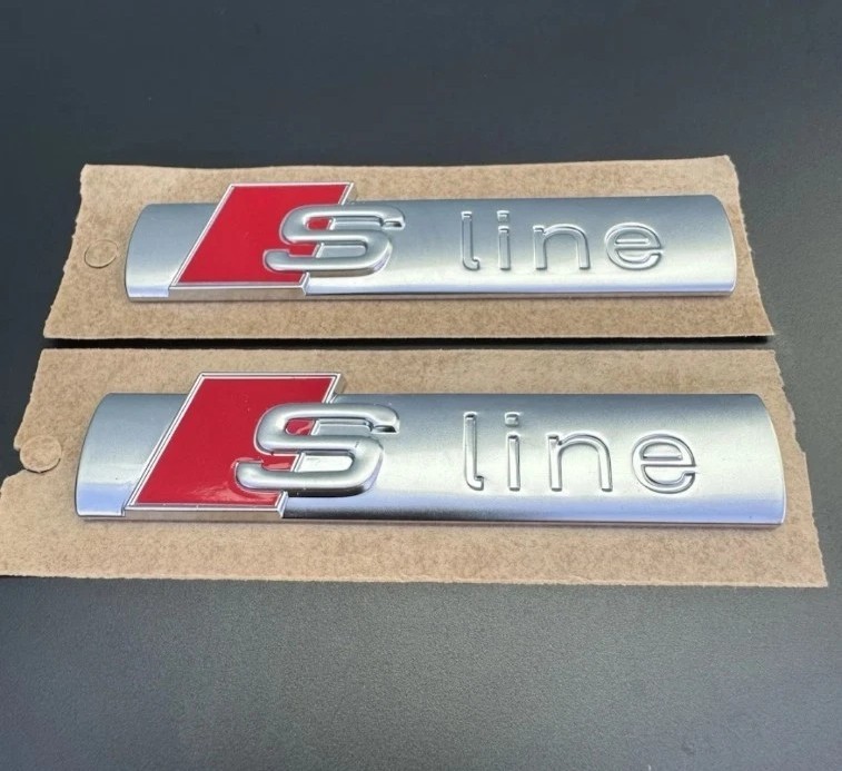 Audi S-Line emblem original lettering 2 pieces