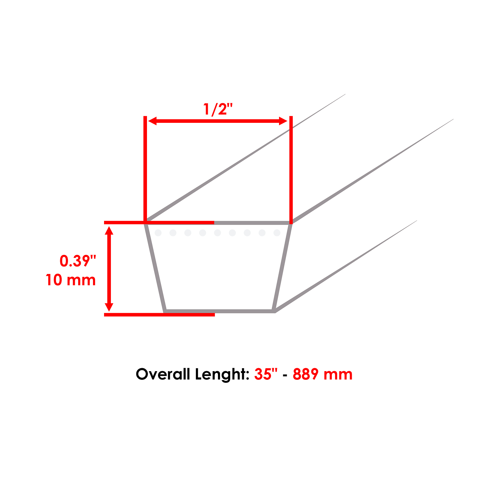 954-05040 754-0241 754-0241-352 Drive Belt For Troy-bilt 42T 42X 42B 36T 36B