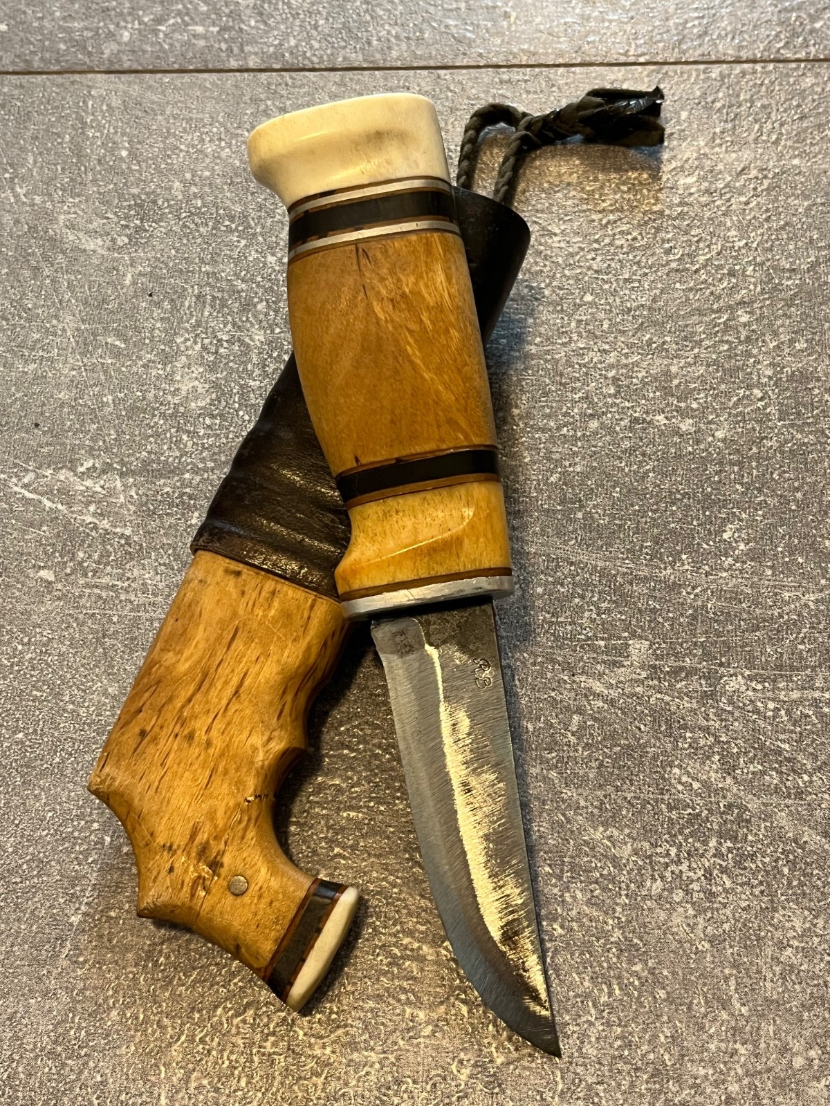 vintage swedish handmade knife puukko markt RB hunting fishing camping