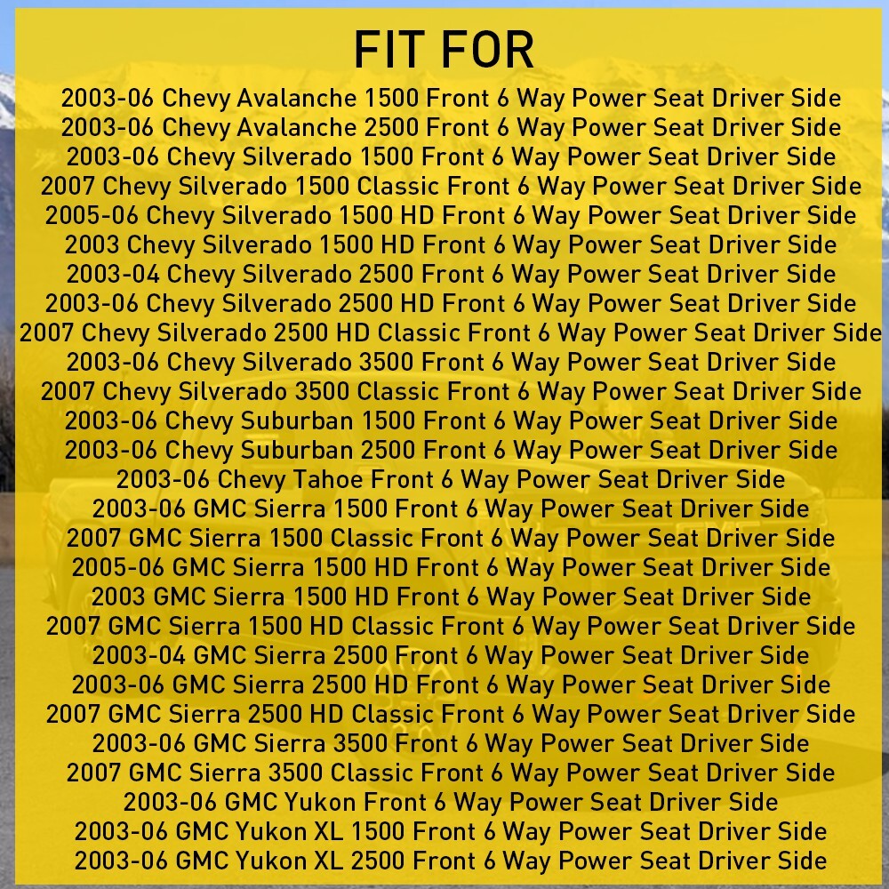 Seat Switch Driver Bezel Side for 2003-2007 Chevy Silverado 1500 HD 2500 HD 3500