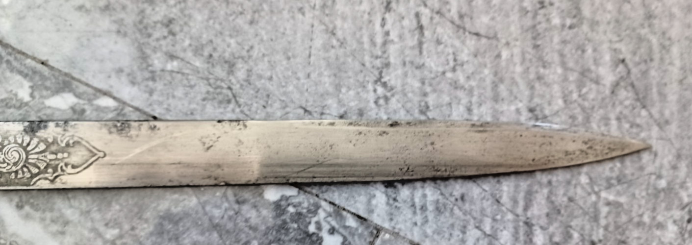 WWI Imperial German Dress Bayonet M1871 Style WKC Solingen Etched Unit Marked