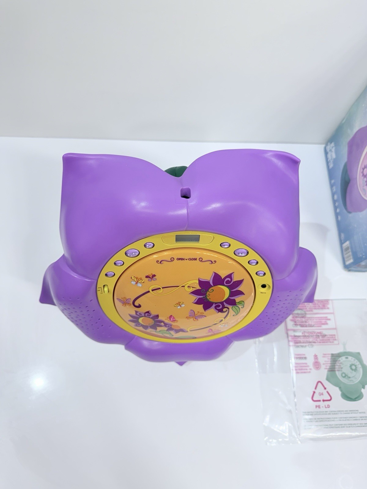 NEW OB 2009 Disney Fairies Tinker Bell & Friends Purple Flower CD Player Boombox