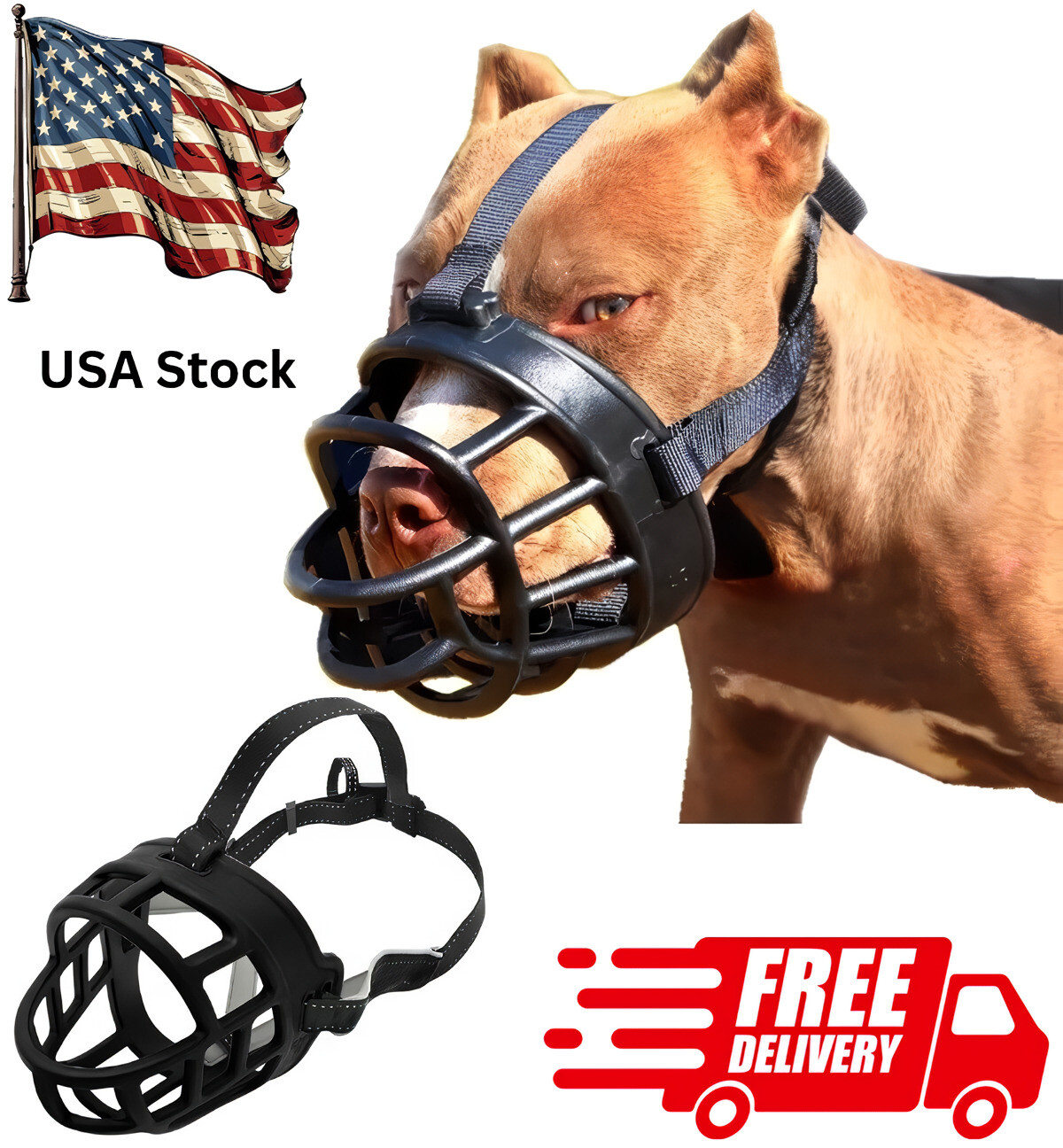 Pet Bite Mask A Soft Basket Silicone Cage Muzzle Allows Dogs To Breathe USA