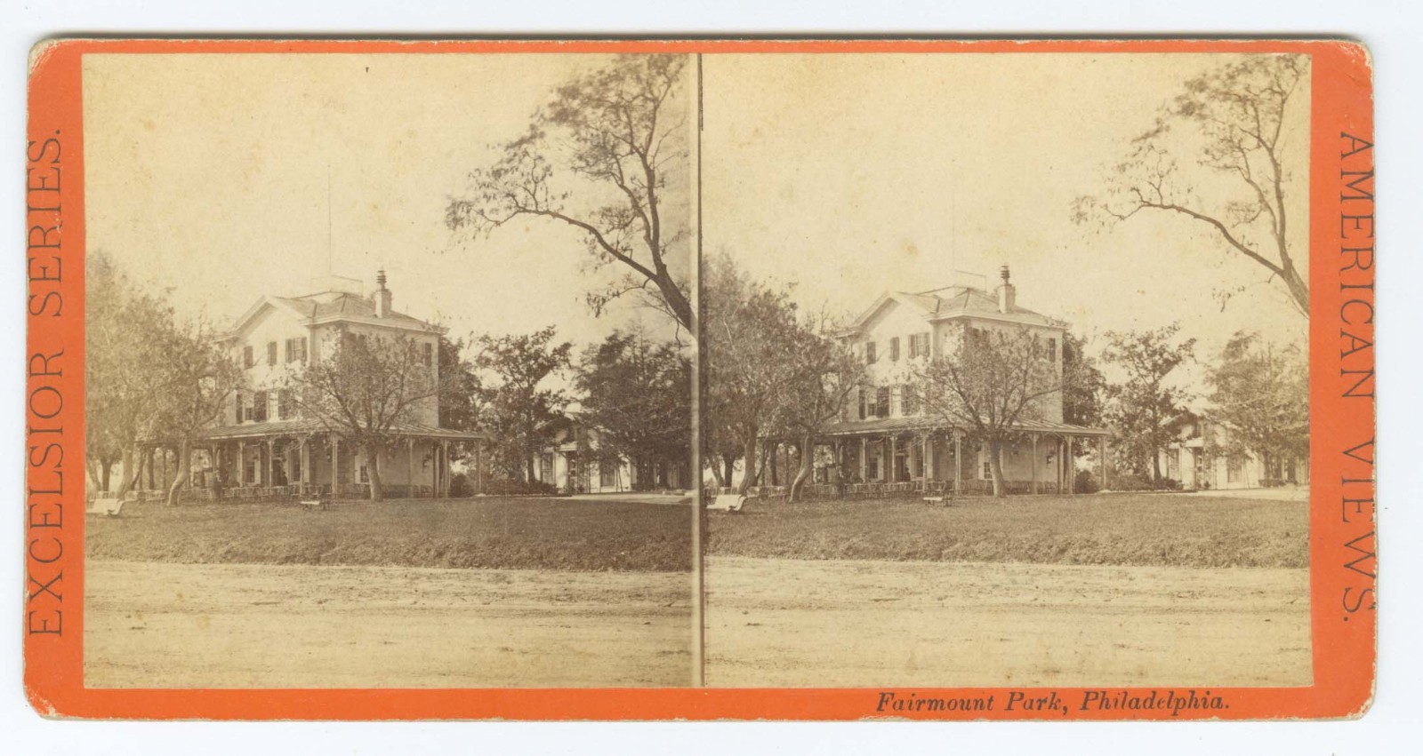 G2258~ PHILADELPHIA Belmont Mansion Fairmont Park c1860s Stereoview