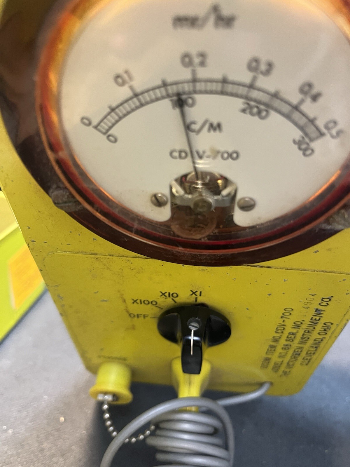 Victoreen Civil Defense Geiger Counter, Item # CDV-700, Model No. 6B