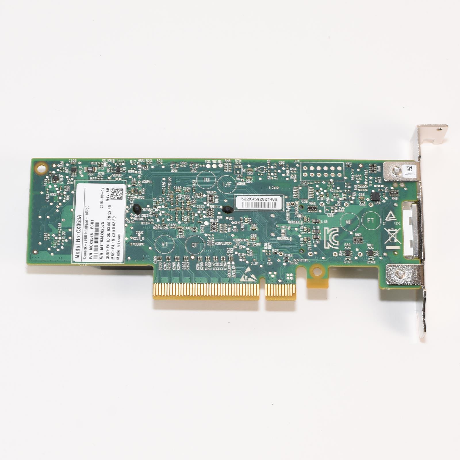 Mellanox MCX353A-FCBT ConnectX-3 VPI 1-Port 40Gbps QSFP PCIe 3.0 x8 HCA SFF