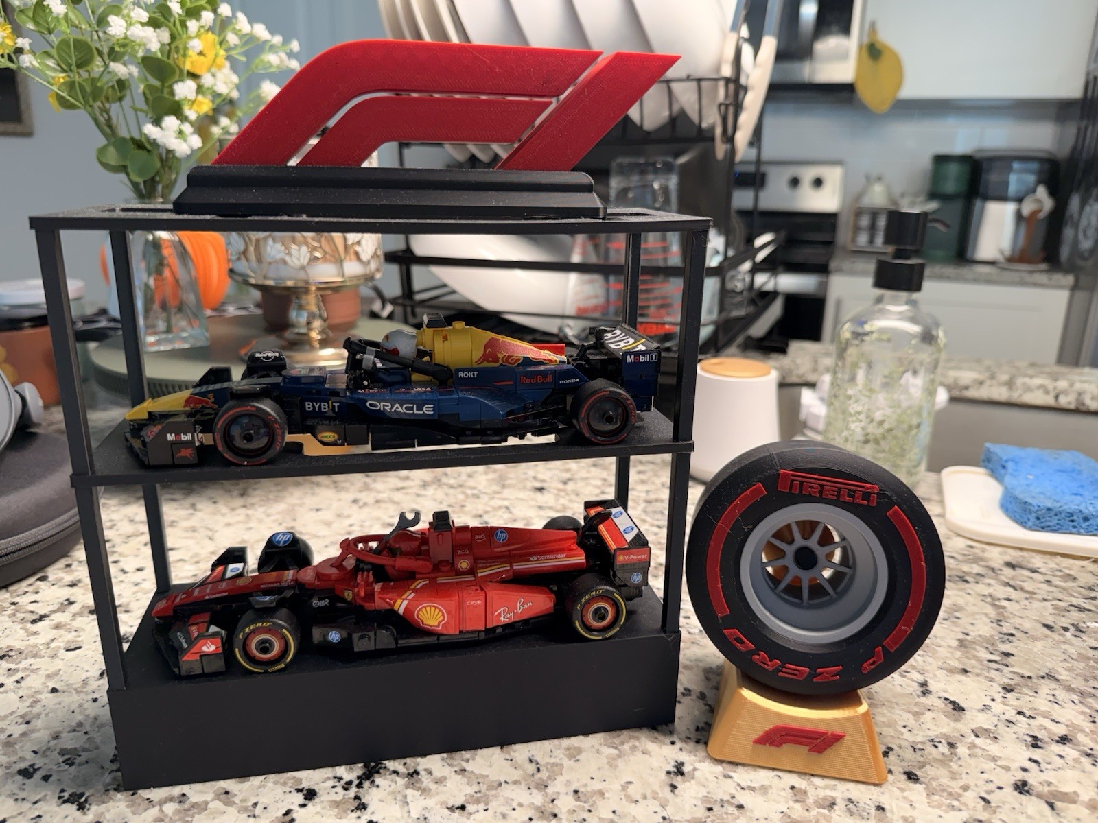 Custom F1 Tire Display Desk Garage Man Cave Decor For The Number One F1 Fan Gift