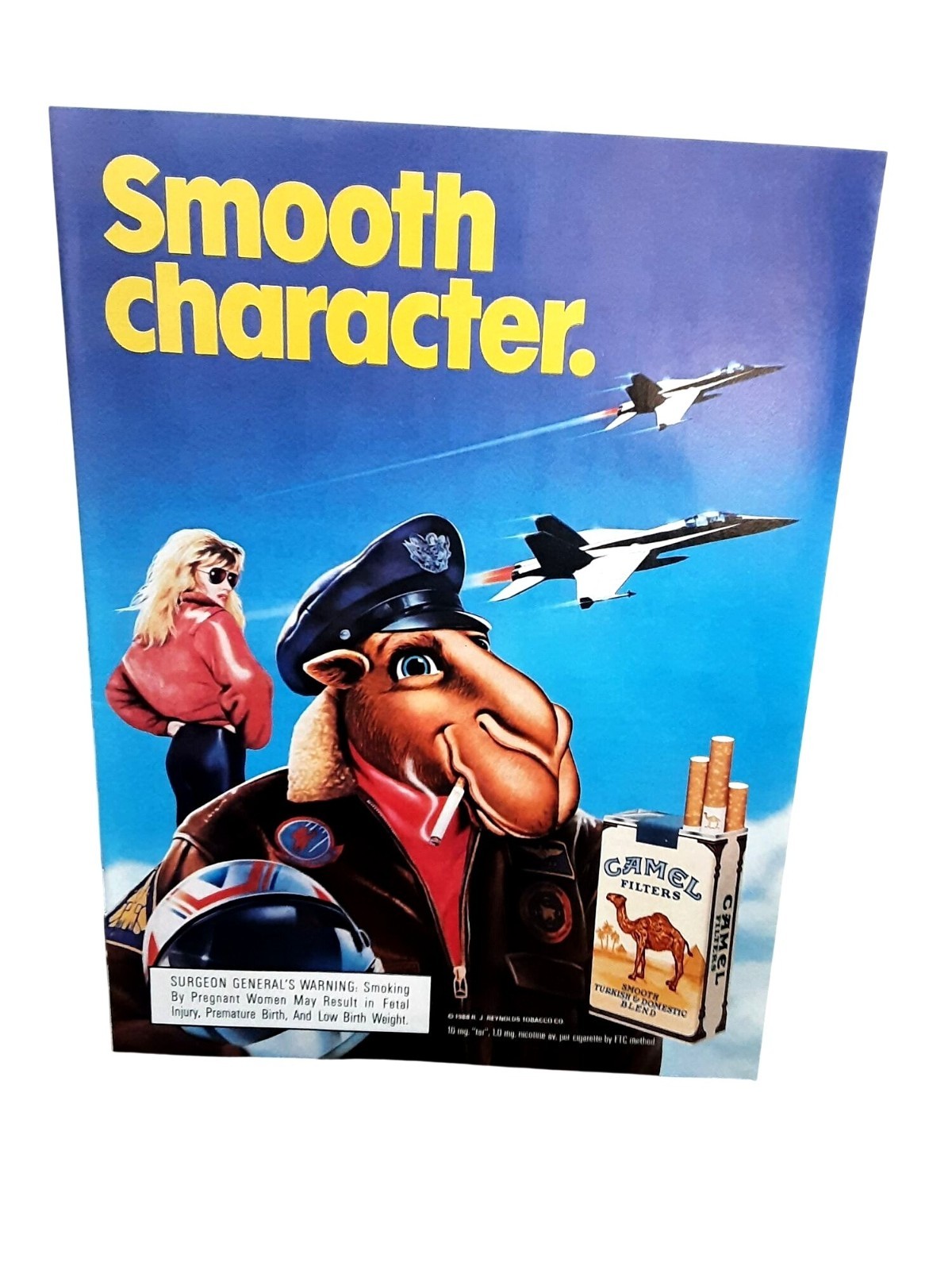 1989 Camel Cigarettes Smooth Character Vintage Print Ad Air Force