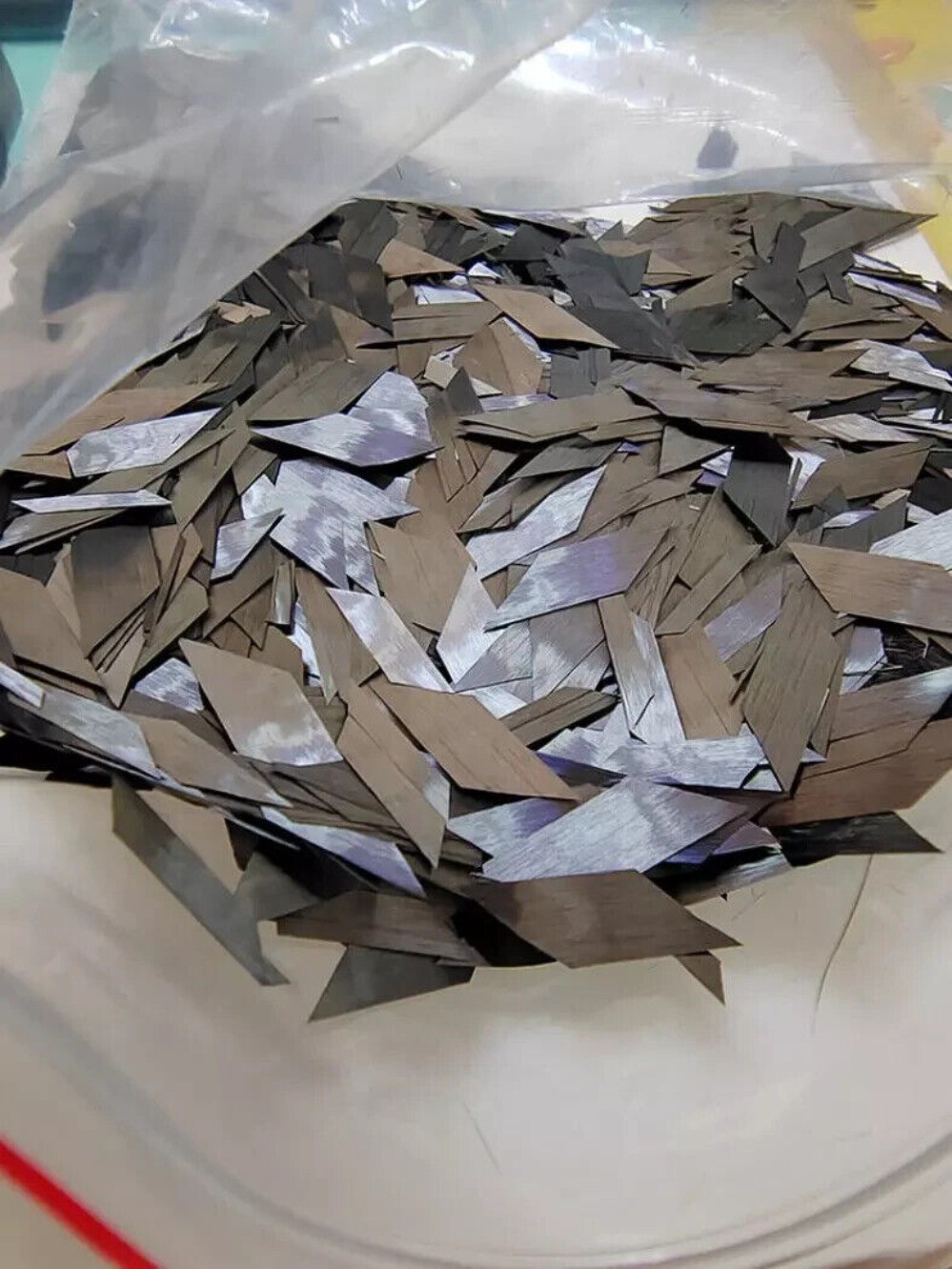 Diamond Big Shaped Flake Carbon Fiber Chopped Forged Cut Short Fibre Filament