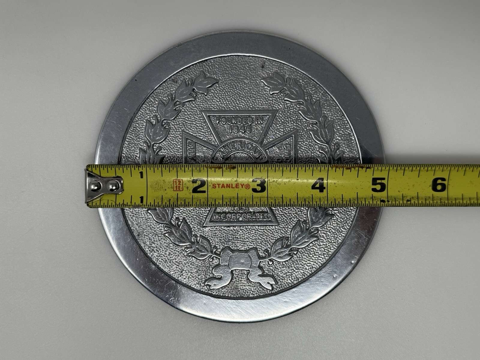 American Fire Engine Company Truck Apparatus Emblem Nameplate Badge Plaque 1845