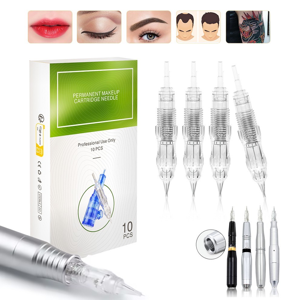 Biomaser 50Pcs Tattoo Cartridges Needles Disposable Round Liner PMU Needle