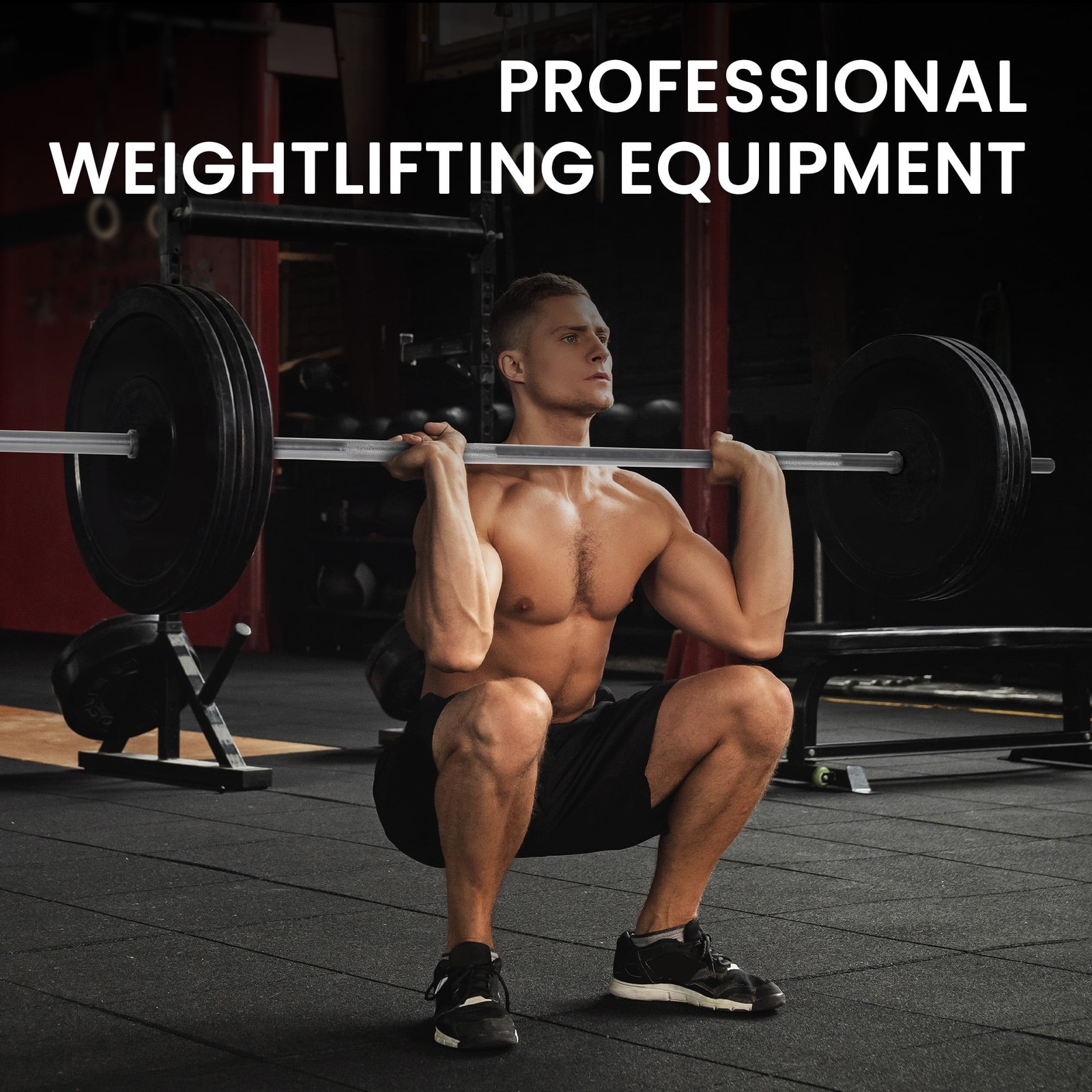 7FT Standard Weightlifting Barbell Chrome Plated Solid Steel Bar