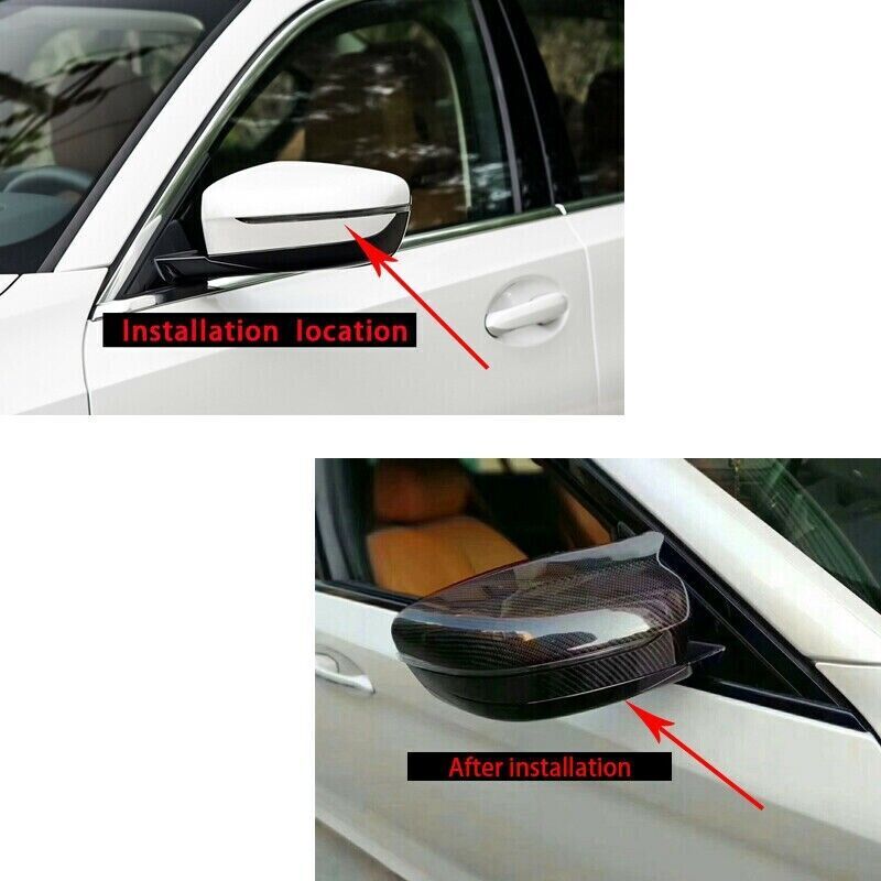 CARBON FIBER FOR BMW G30 G20 G11 G12 M STYLE SIDE MIRROR COVER CAP Clip-ON 17-22