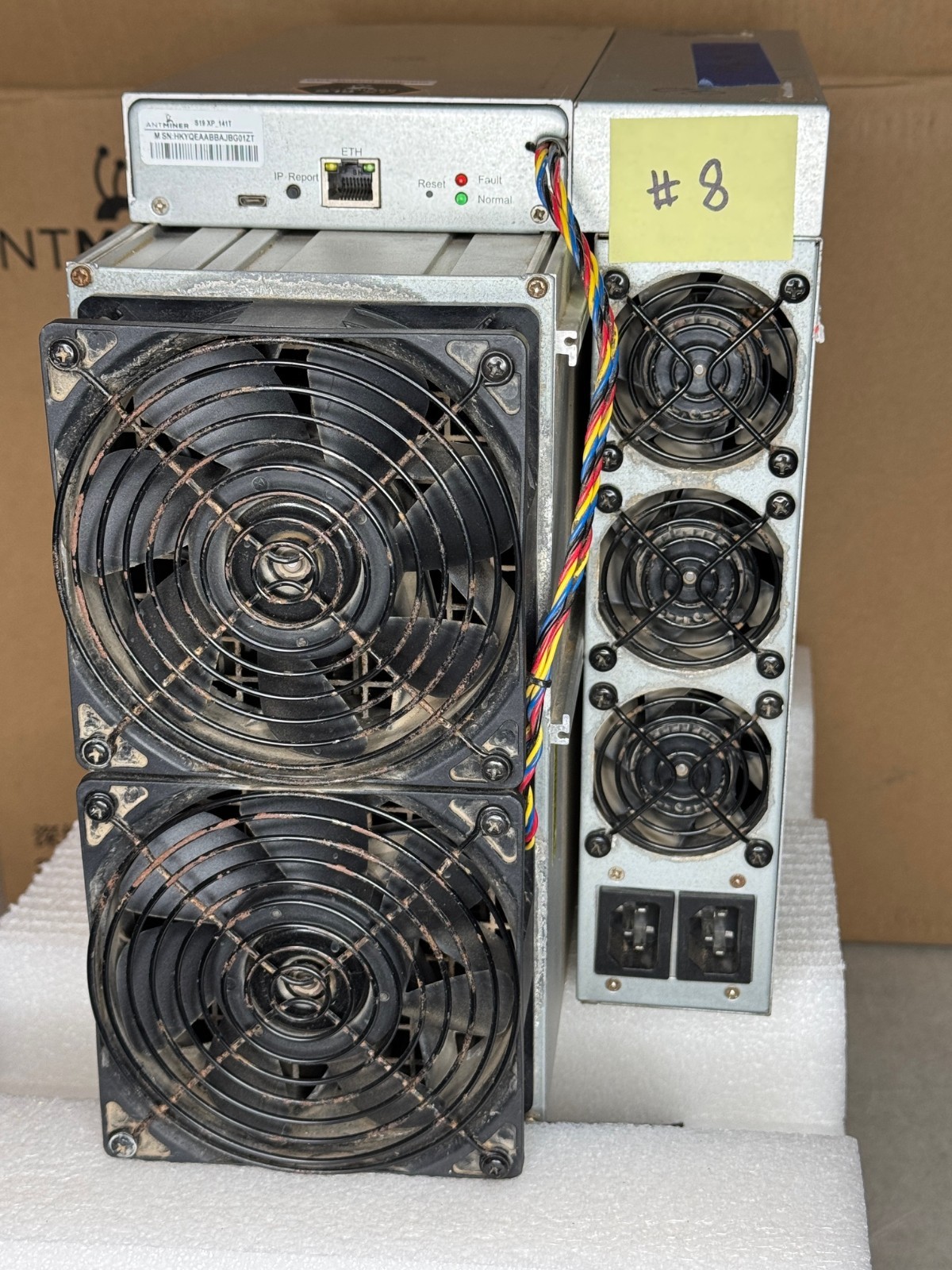 Bitmain Antminer S19 XP 141TH ASIC MINER FOR PARTS OR REPAIR - CB/PSU/FANS GOOD!