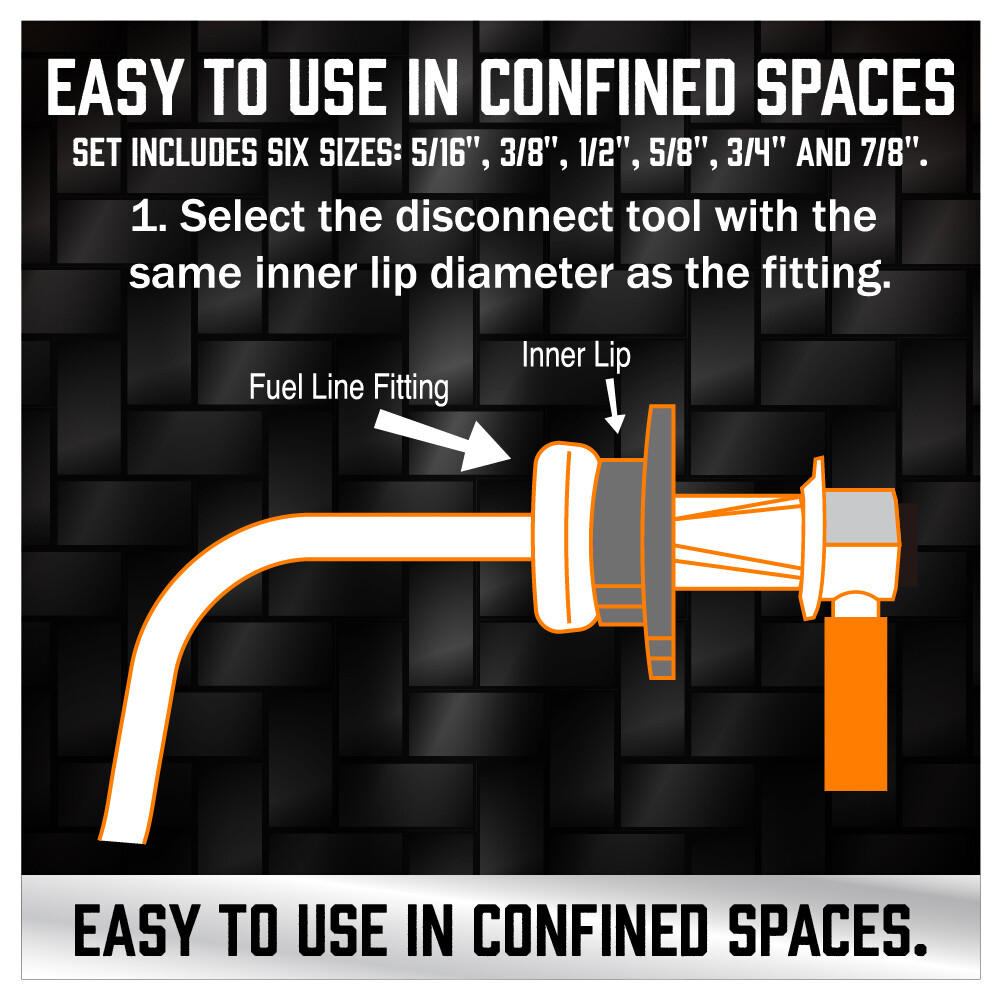 6pc Quick Disconnect Tool Set AC Fuel Line Transmission Parts GM Ford Chrysler