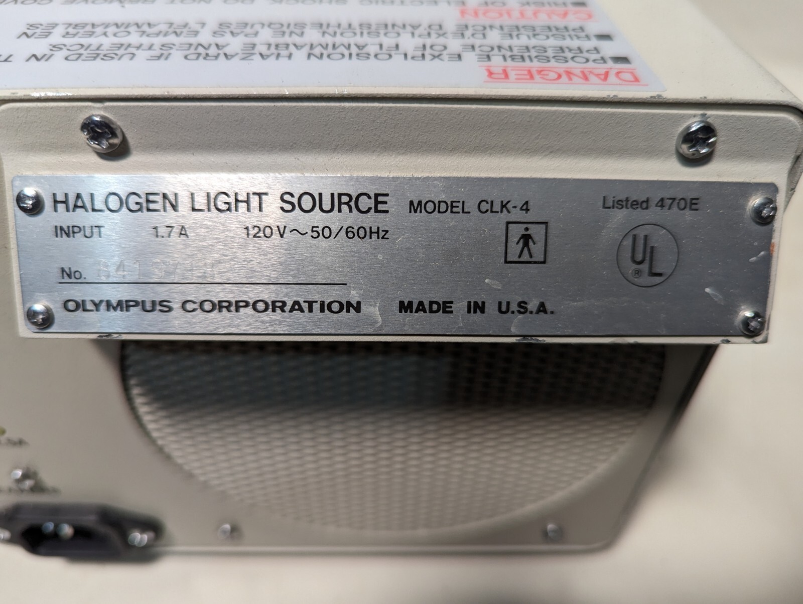 Olympus CLK-4 Halogen Light Source