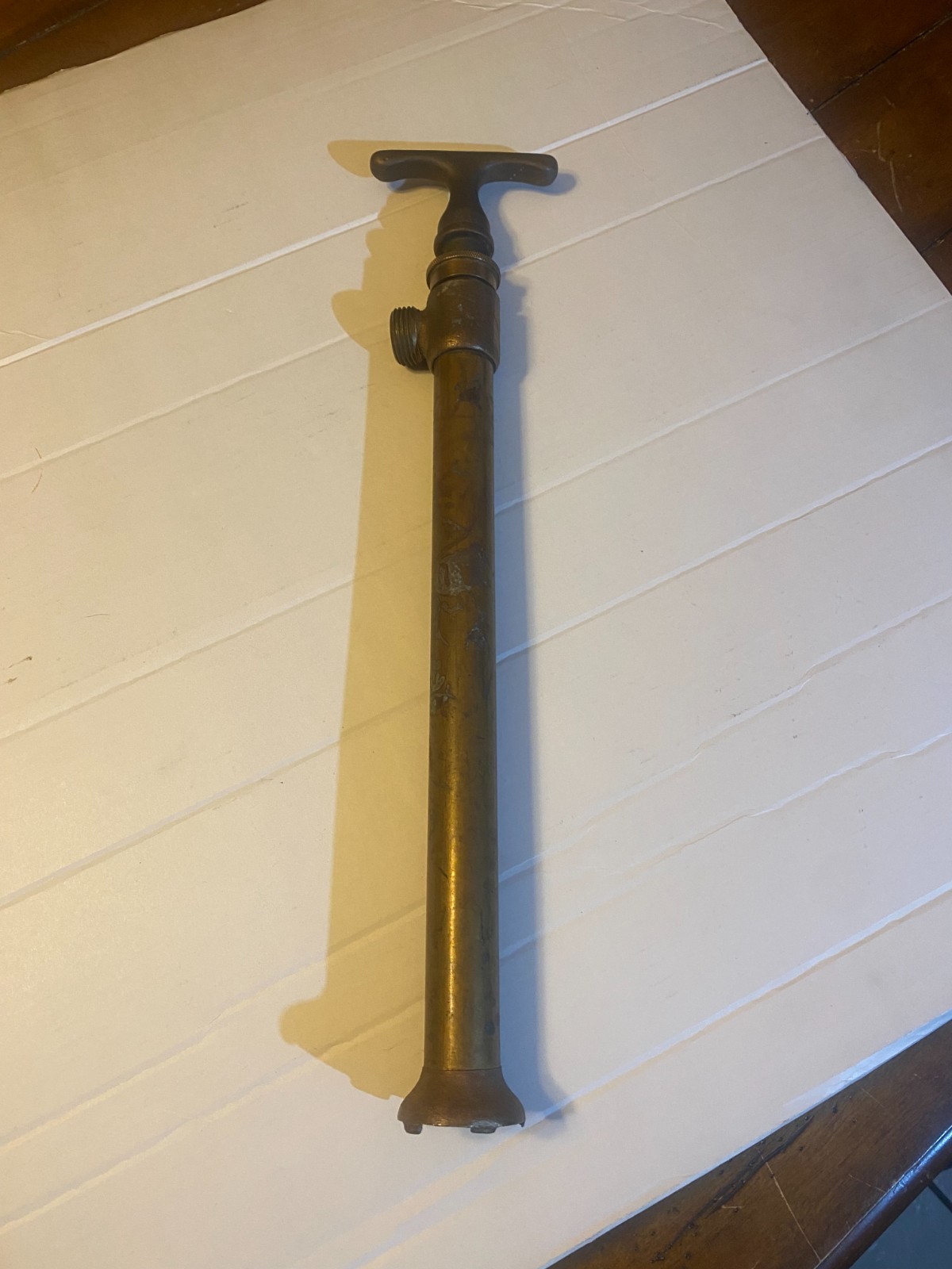 Vintage Maritime Antique Brass and Copper Hand Bilge Pump