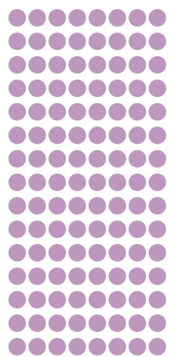 1/4" Lilac Dots Round Vinyl Color Coded Inventory Label 1/4 Inch Dot Stickers