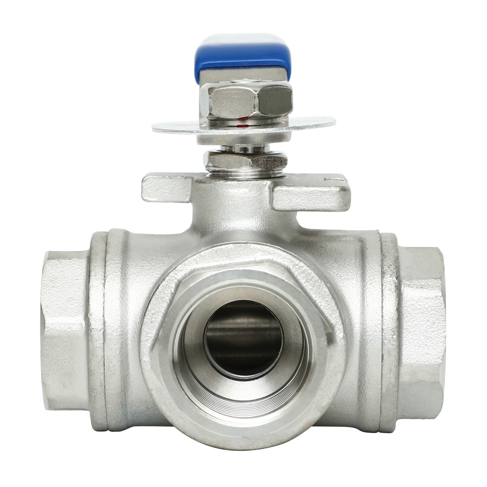 HFS(R) 3-Way Ball Valve 3/4" NPT, T Mounting Pad, Stainless Steel 304